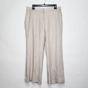 1901 linen blend wide leg trousers